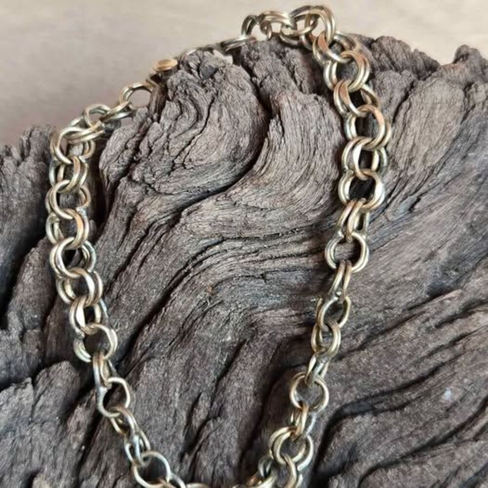 A&Z Marked Gold Tone Double Link Chain Bracelet | 7 Inch Fashion Chain Bracelet